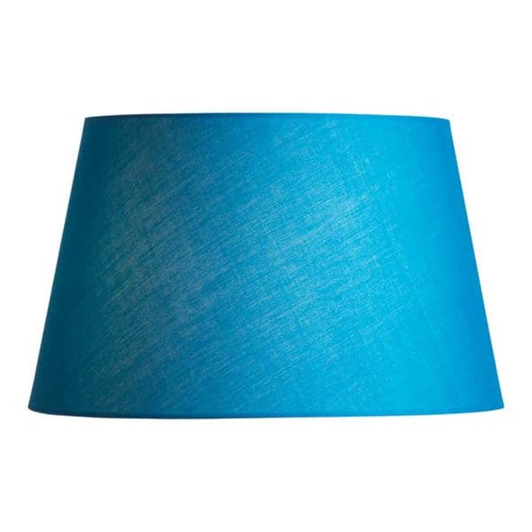 illucio 10 Inch Diameter Cotton Drum Lampshade in Bluebell