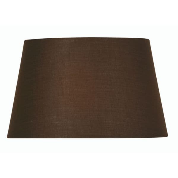 illucio 10 Inch Diameter Cotton Drum Lampshade in Chocolate