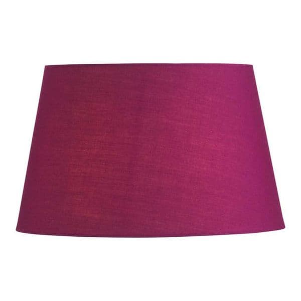 illucio 10 Inch Diameter Cotton Drum Lampshade in Damson