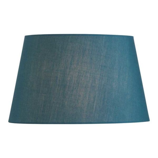 illucio 10 Inch Diameter Cotton Drum Lampshade in Dark Teal