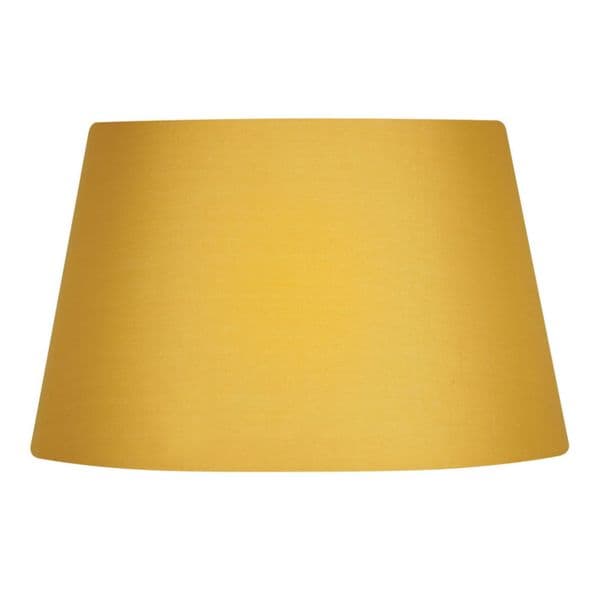 illucio 10 Inch Diameter Cotton Drum Lampshade in Mustard