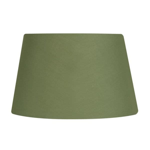 illucio 10 Inch Diameter Cotton Drum Lampshade in Olive