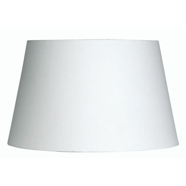 illucio 10 Inch Diameter Cotton Drum Lampshade in White