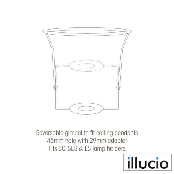 illucio 12 Inch Diameter Cotton Coolie Lampshade in Blue