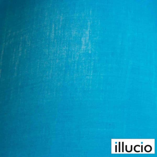 illucio 12 Inch Diameter Cotton Coolie Lampshade in Bluebell