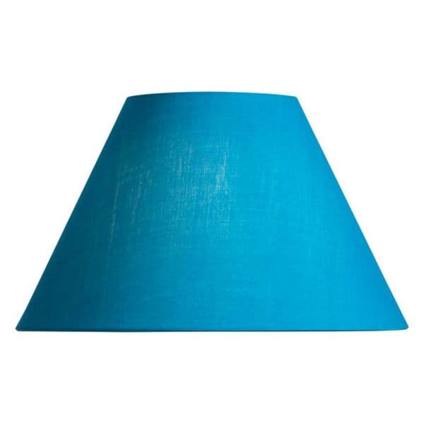 illucio 12 Inch Diameter Cotton Coolie Lampshade in Bluebell