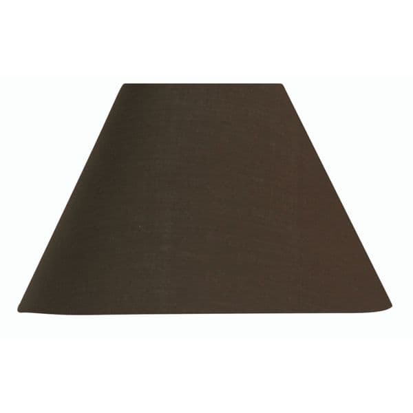 illucio 12 Inch Diameter Cotton Coolie Lampshade in Chocolate