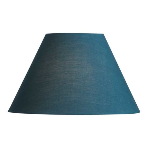 illucio 12 Inch Diameter Cotton Coolie Lampshade in Dark Teal