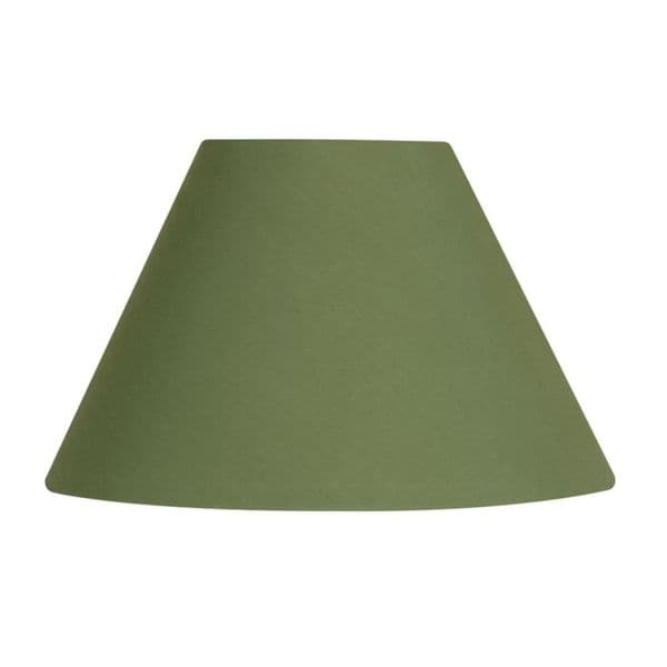 illucio 12 Inch Diameter Cotton Coolie Lampshade in Olive