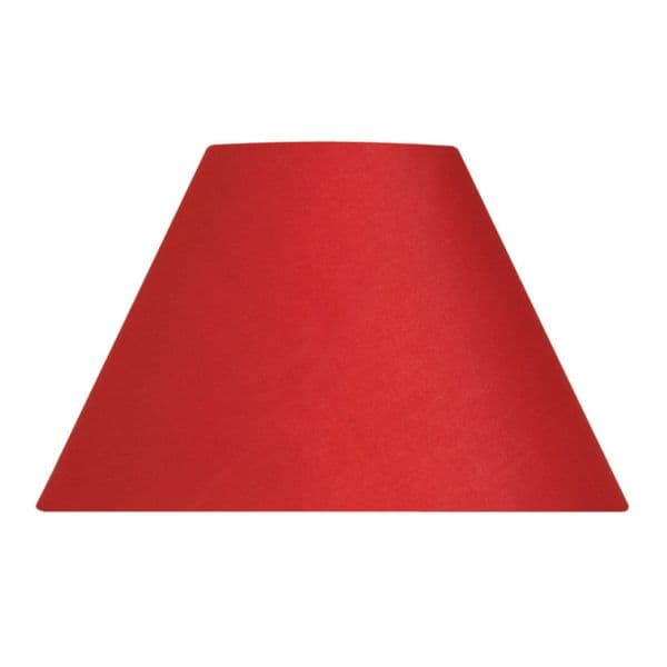 illucio 12 Inch Diameter Cotton Coolie Lampshade in Red