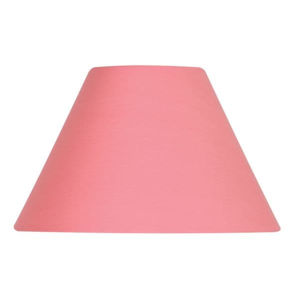 illucio 12 Inch Diameter Cotton Coolie Lampshade in Salmon