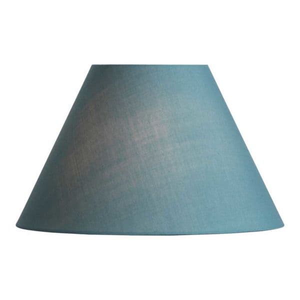 illucio 12 Inch Diameter Cotton Coolie Lampshade in Smoke Blue