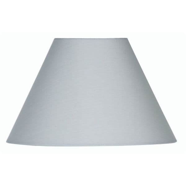 illucio 12 Inch Diameter Cotton Coolie Lampshade in Soft Grey