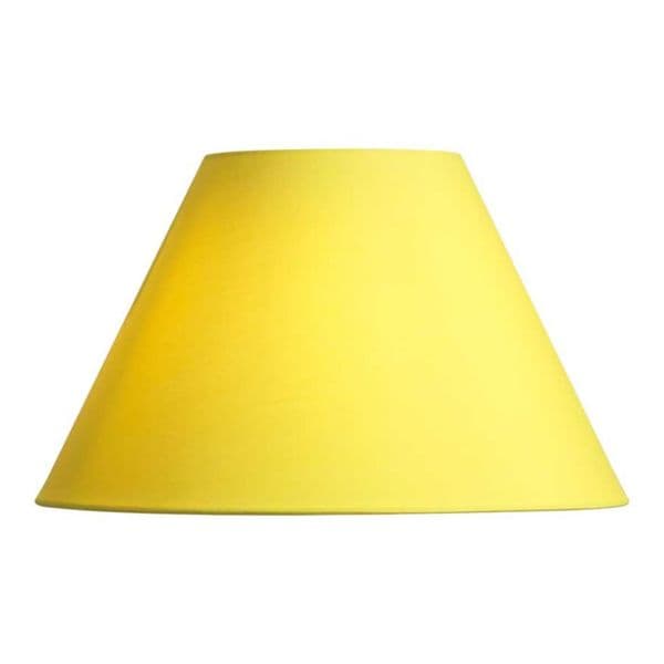 illucio 12 Inch Diameter Cotton Coolie Lampshade in Yellow