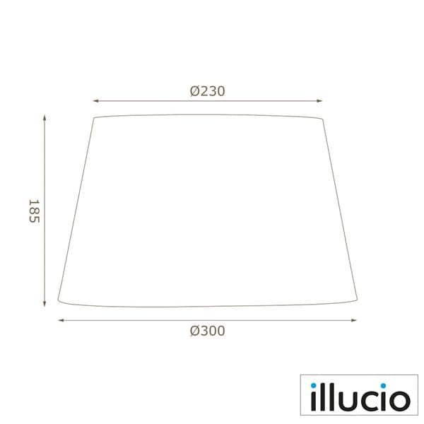 illucio 12 Inch Diameter Cotton Drum Lampshade in Black