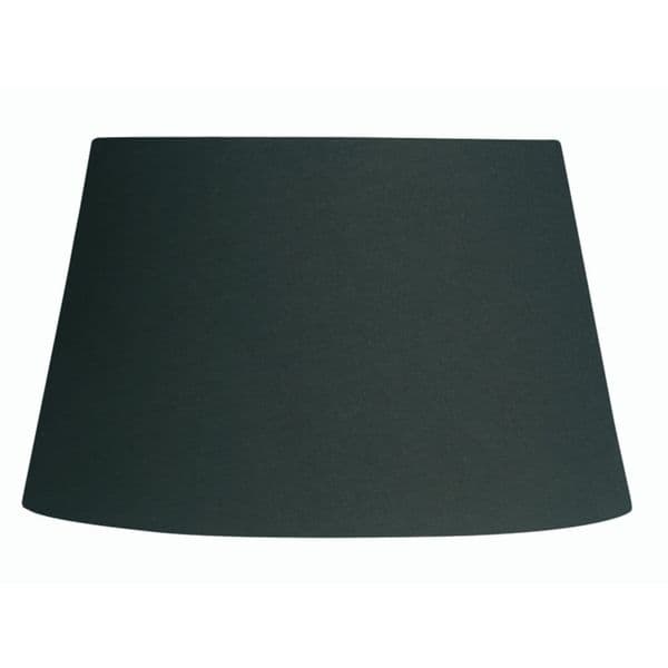 illucio 12 Inch Diameter Cotton Drum Lampshade in Black