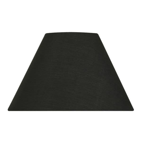 illucio 14 Inch Diameter Cotton Coolie Lampshade in Black