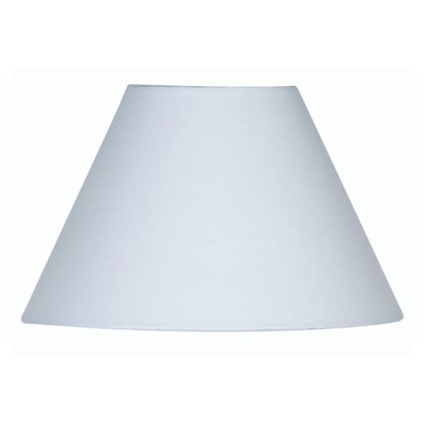 illucio 14 Inch Diameter Cotton Coolie Lampshade in White