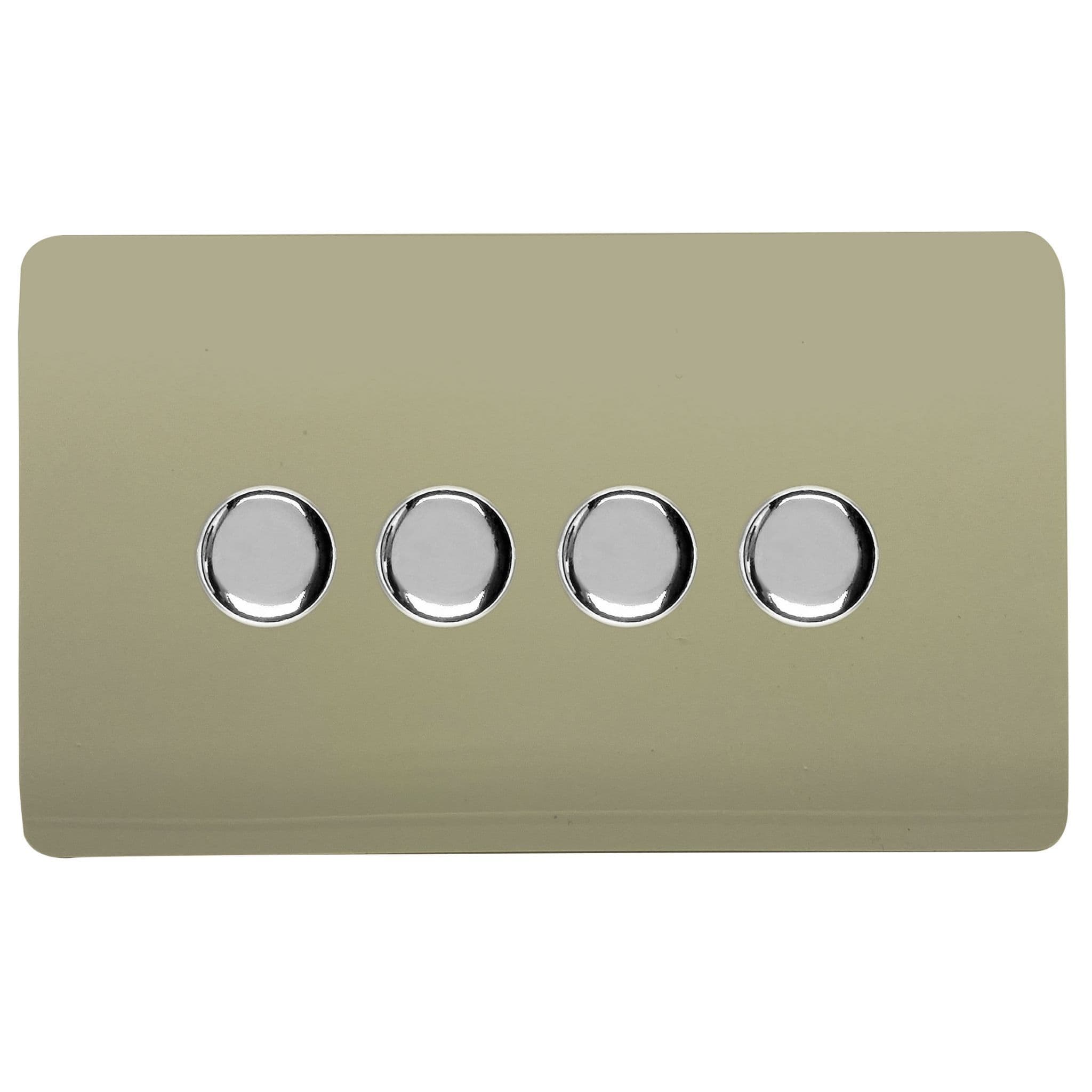 Trendi 4 Gang 1 or 2 way 150w Rotary LED Dimmer Modern Designer Light ...