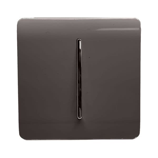 Trendi Switch 1 Gang 1 or 2 way Rocker Modern Designer Light Switch in Dark Mocha Brown