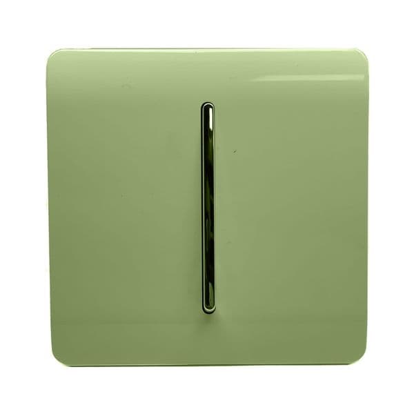 Trendi Switch 1 Gang 1 or 2 way Rocker Modern Designer Light Switch in Moss Green