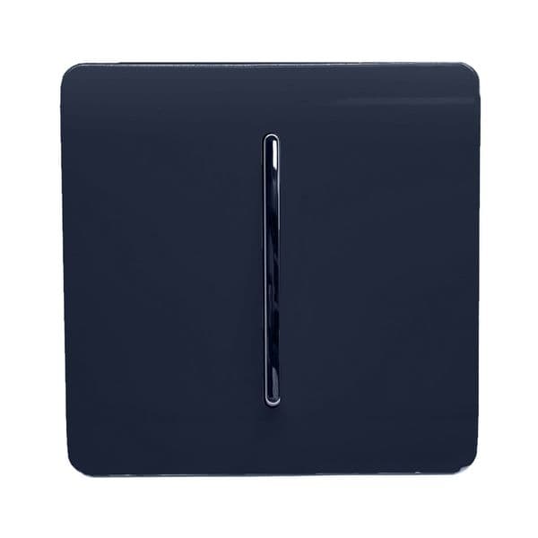 Trendi Switch 1 Gang 1 or 2 way Rocker Modern Designer Light Switch in Navy Blue