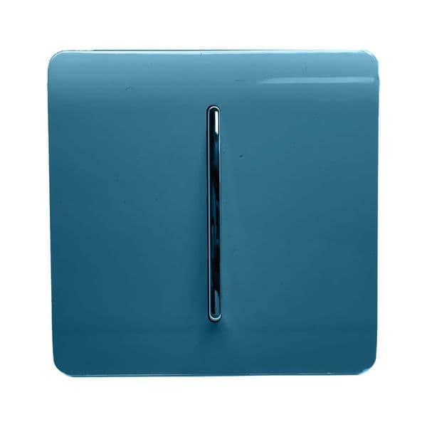 Trendi Switch 1 Gang 1 or 2 way Rocker Modern Designer Light Switch in Ocean Blue