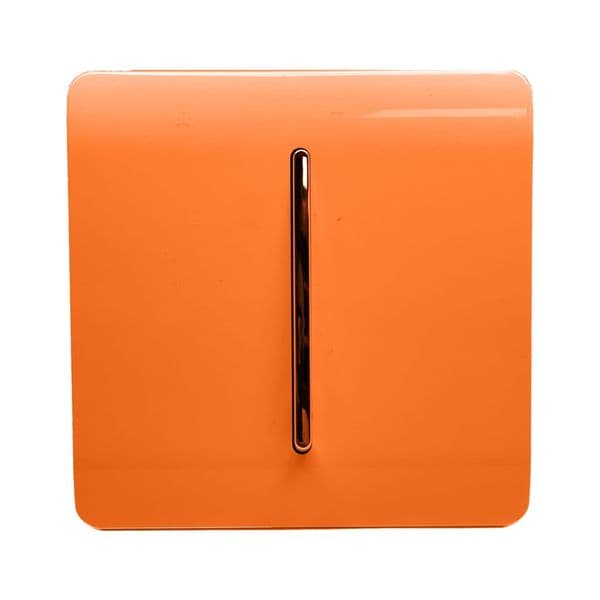 Trendi Switch 1 Gang 1 or 2 way Rocker Modern Designer Light Switch in Sunset Orange