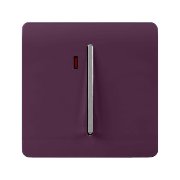 Trendi Switch 1 Gang 20 Amp Modern Designer Heavy Duty Rocker Switch in Plum Purple
