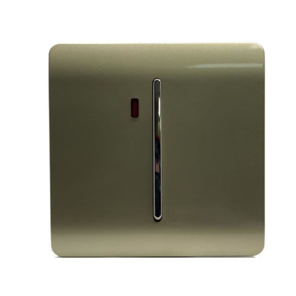 Trendi Switch 1 Gang 45 Amp Modern Designer Cooker Switch with Neon in ...