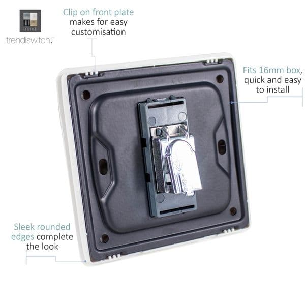 Trendi Switch 1 Gang Male F-Type Satellite Modern Designer Television Socket in Copper