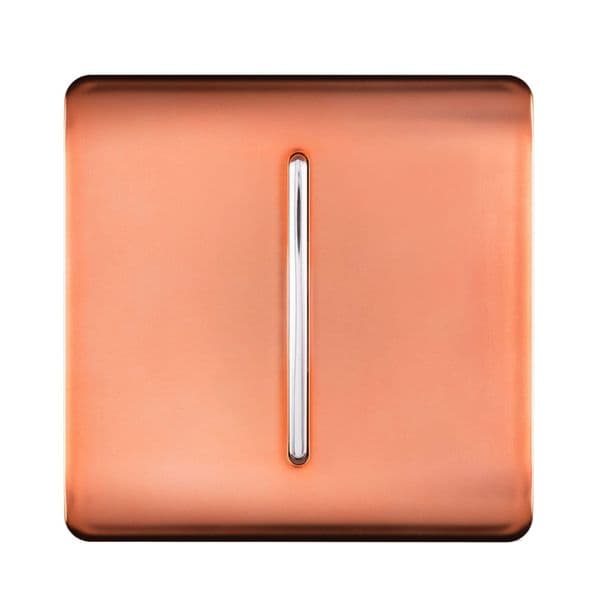 Trendi Switch 1 Gang Modern Designer Retractive Doorbell Switch in Copper