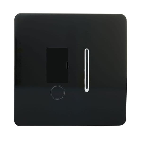 Trendi Switch 13 Amp Modern Designer Fused Spur with Flex Outlet in Piano Black