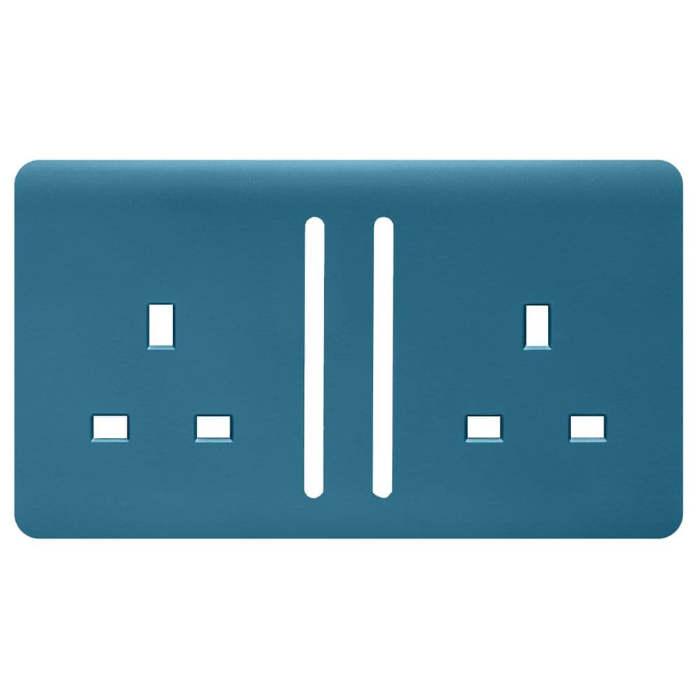 Trendi Switch 2 Gang Long Switched Spare Faceplate For Modern Designer ...
