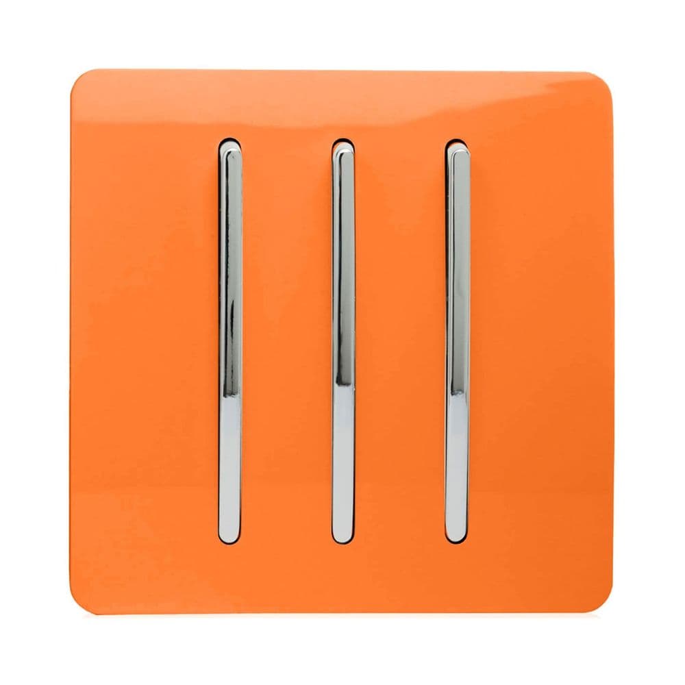 Trendi Switch 3 Gang 1 or 2 way Rocker Modern Designer Light Switch in ...