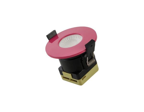 Trendi Switch Dimmable IP65 CCT LED Fire Rated Downlight in Candy Pink