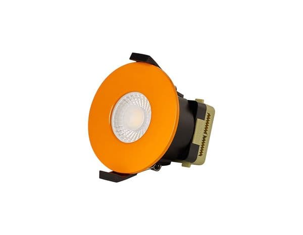Trendi Switch Dimmable IP65 CCT LED Fire Rated Downlight in Sunset Orange