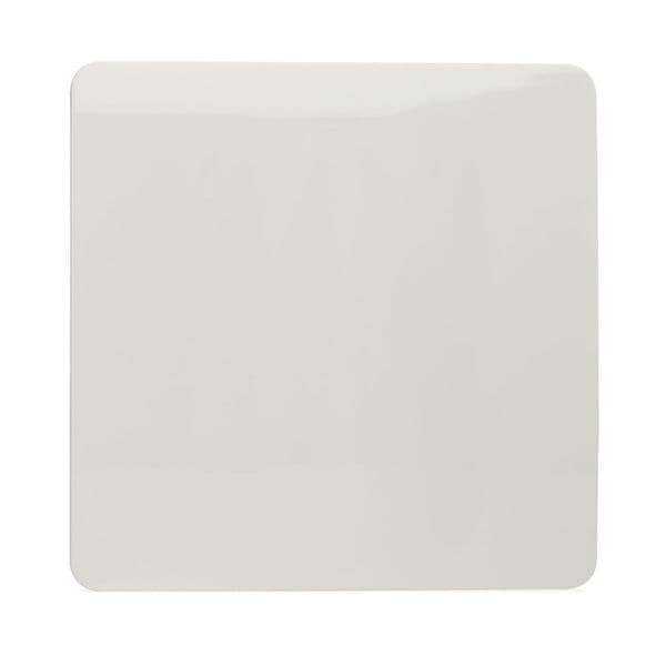 Trendi Switch Single Modern Designer Blanking Plate in Ice White