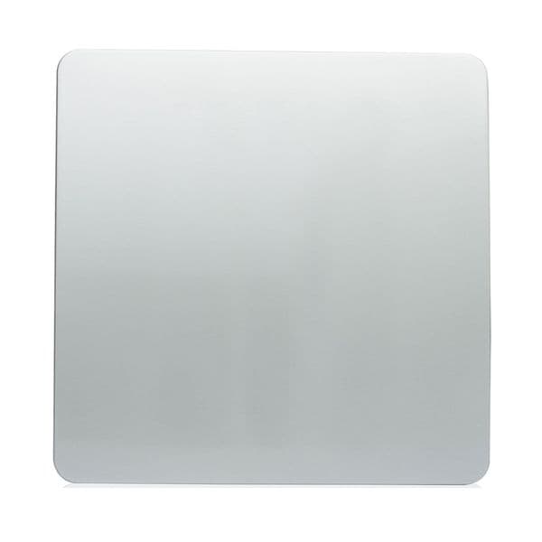 Trendi Switch Single Modern Designer Blanking Plate in Platinum Silver
