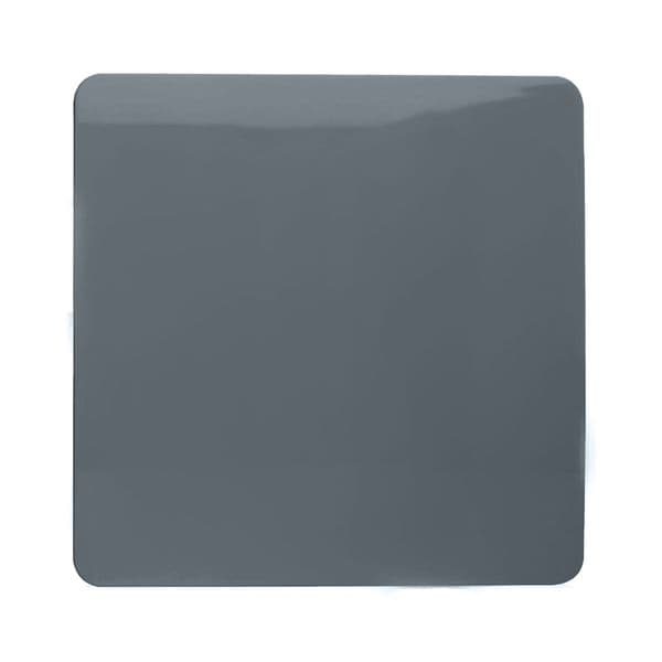 Trendi Switch Single Modern Designer Blanking Plate in Warm Grey