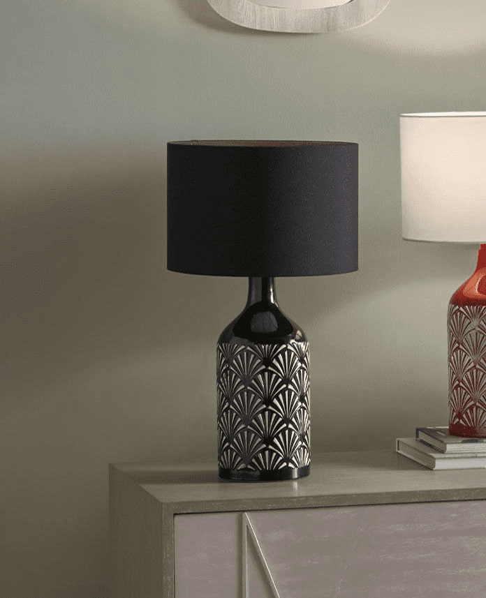 Art deco ceramic lamp deals