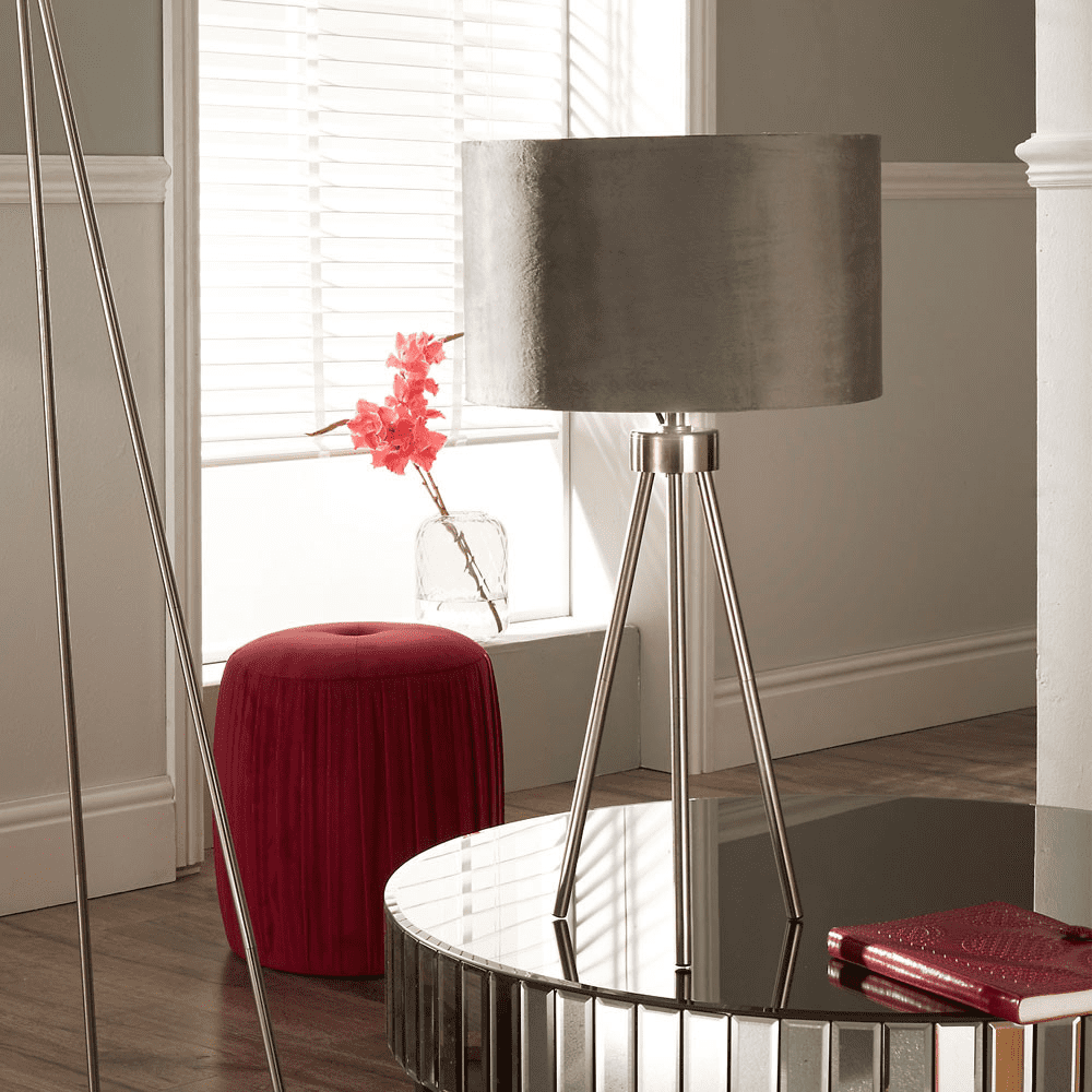 Brushed online silver lamp