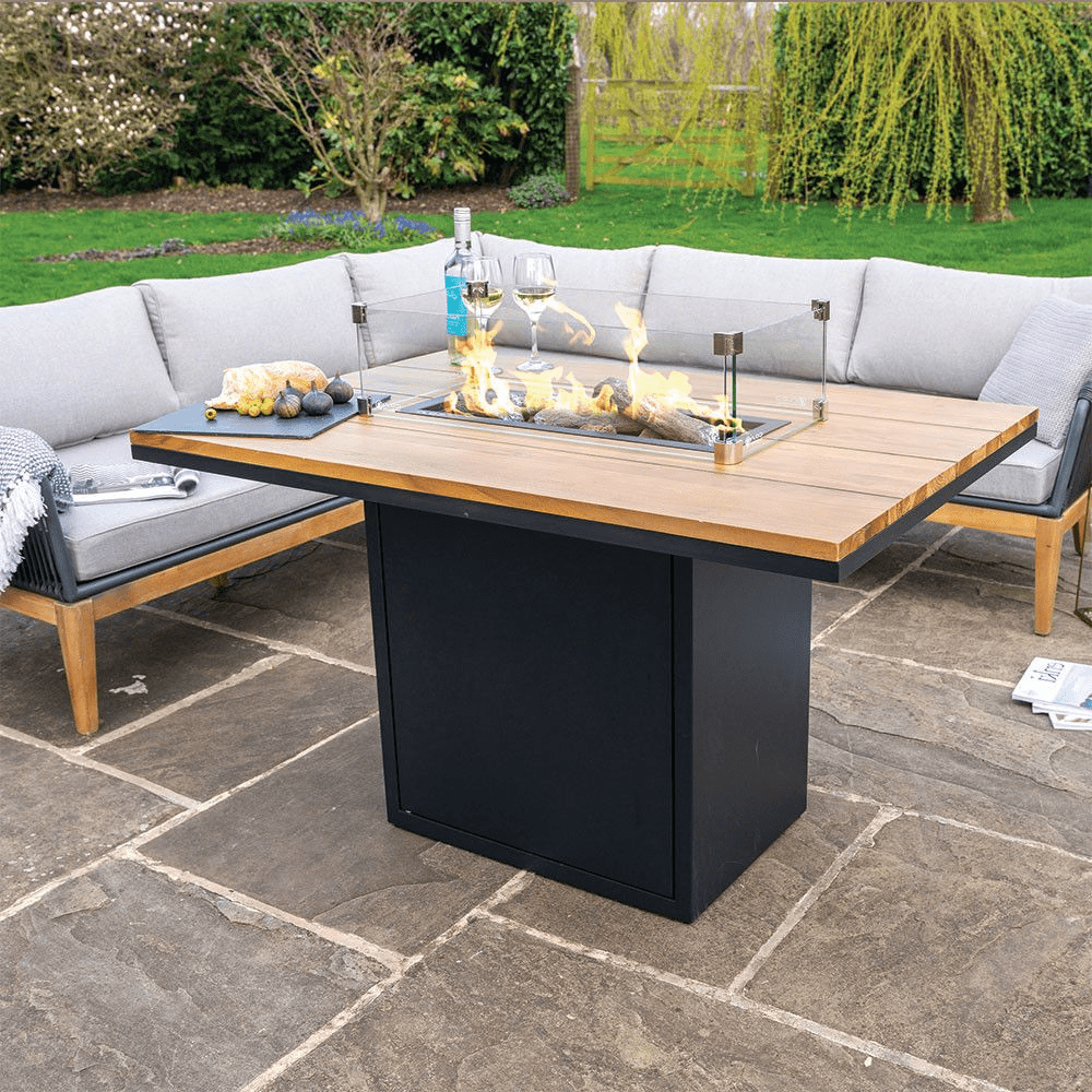 Teak fire table deals