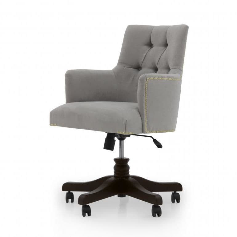 Edoardo Bespoke Upholstered Italian Designer Desk Chair With Arms