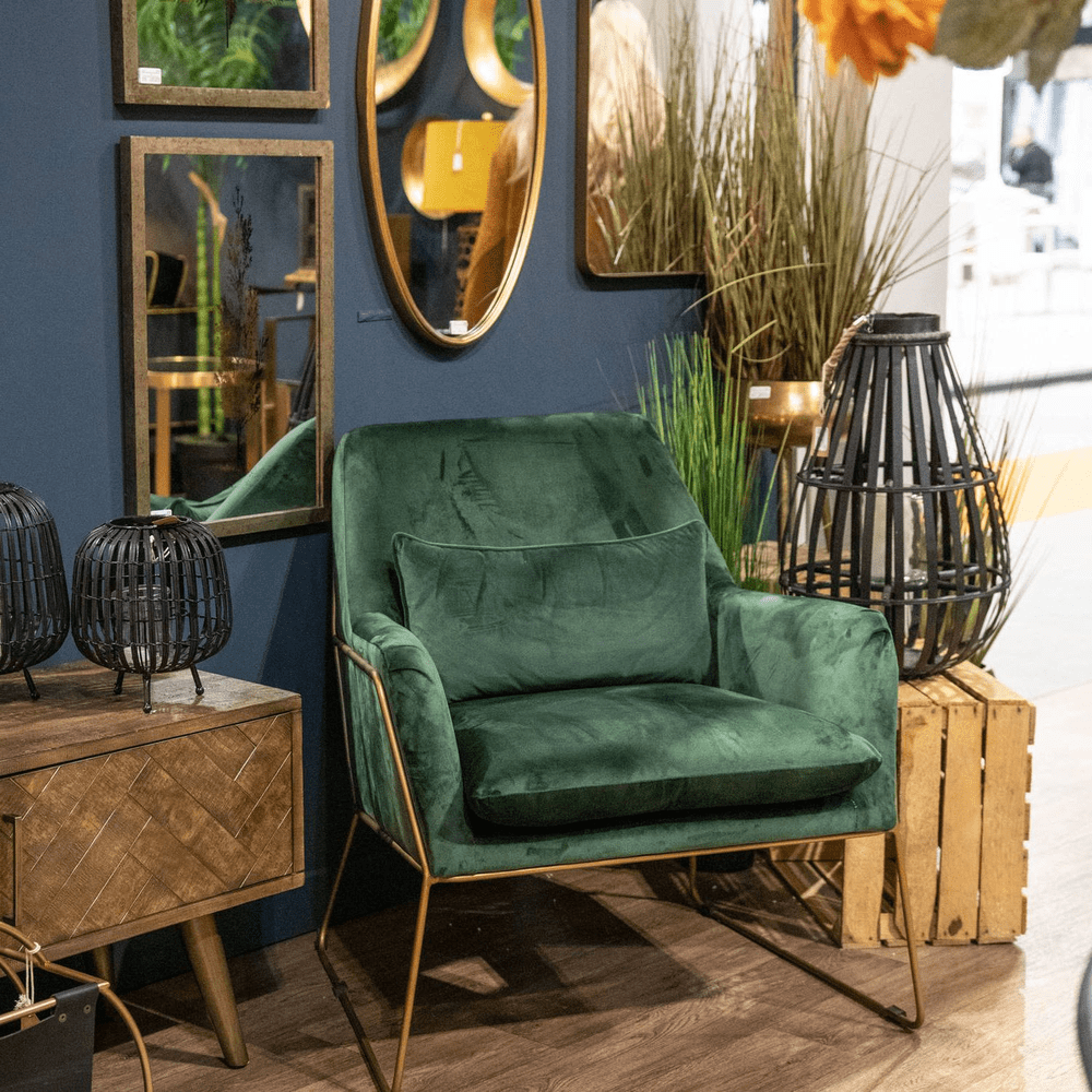 Velvet gold chair deals