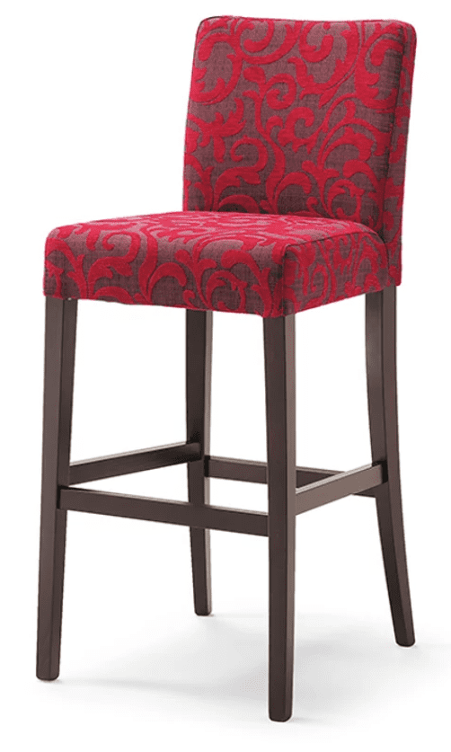 scandi Retro Bespoke Upholstered Barstool MF1002 Custom Made To Order Millmax Interiors UK Barstools Wood Bar Stools for kitchen breakfast bars