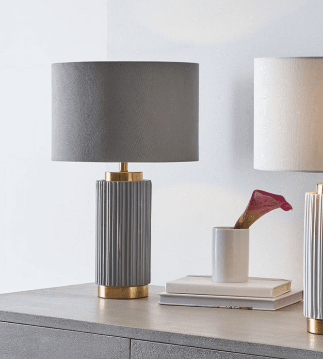 Grey best sale table lamp
