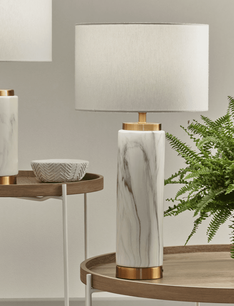 Marble column table lamp deals