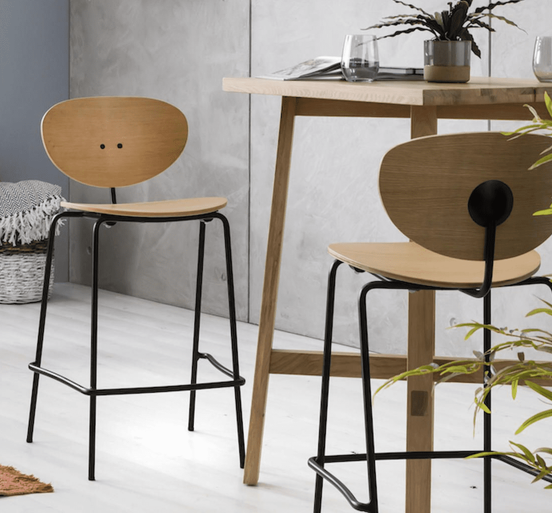 Natural wood bar online stools