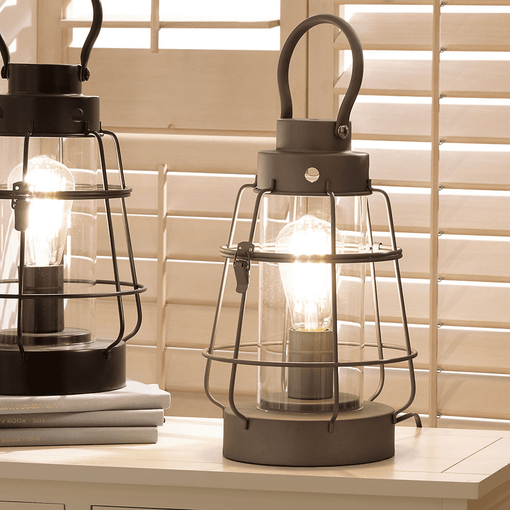 Grey lantern table discount lamp